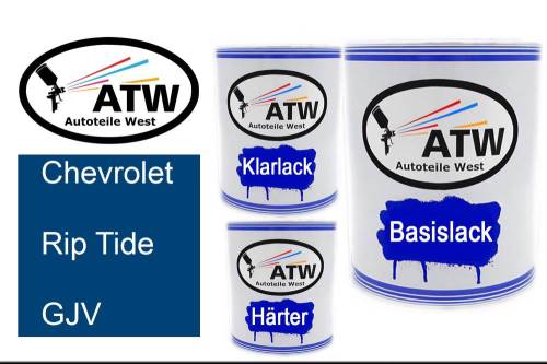 Chevrolet, Rip Tide, GJV: 1L Lackdose + 1L Klarlack + 500ml Härter - Set, von ATW Autoteile West.